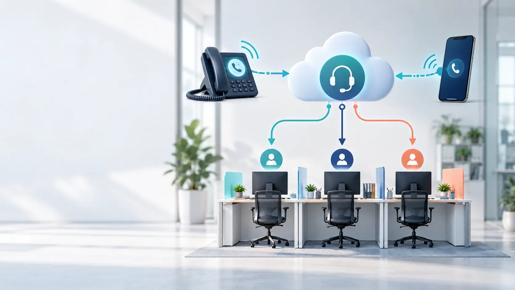 Centralino virtuale che distribuisce chiamate verso più postazioni